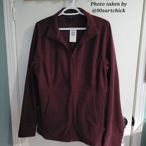Torrid Wine Light-Weight Fleece Zip Jacket - US "2X" (more like 1X) NWT